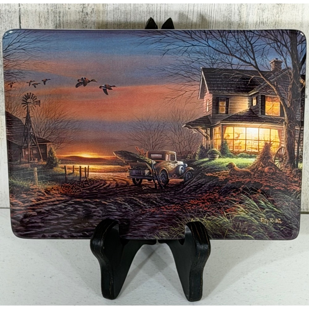 Bradford Exchange Terry Redlin Woodland Canoe Special Memories Plate Rustic